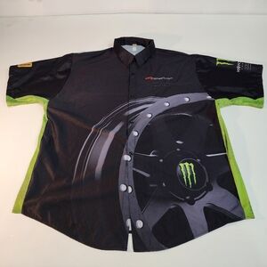 Promotional Short-sleeve Button-up Racing Shirt ATDWheels.com/Monster Energy 3XL